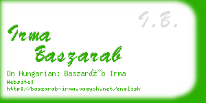 irma baszarab business card